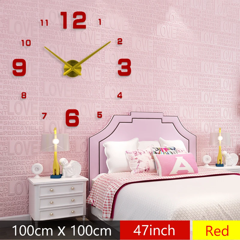 Настенные часы MR-Yacub 3D красные