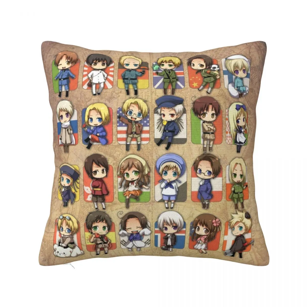 

Летняя роскошная женская Подушка Hetalia с застежкой-молнией для спальни