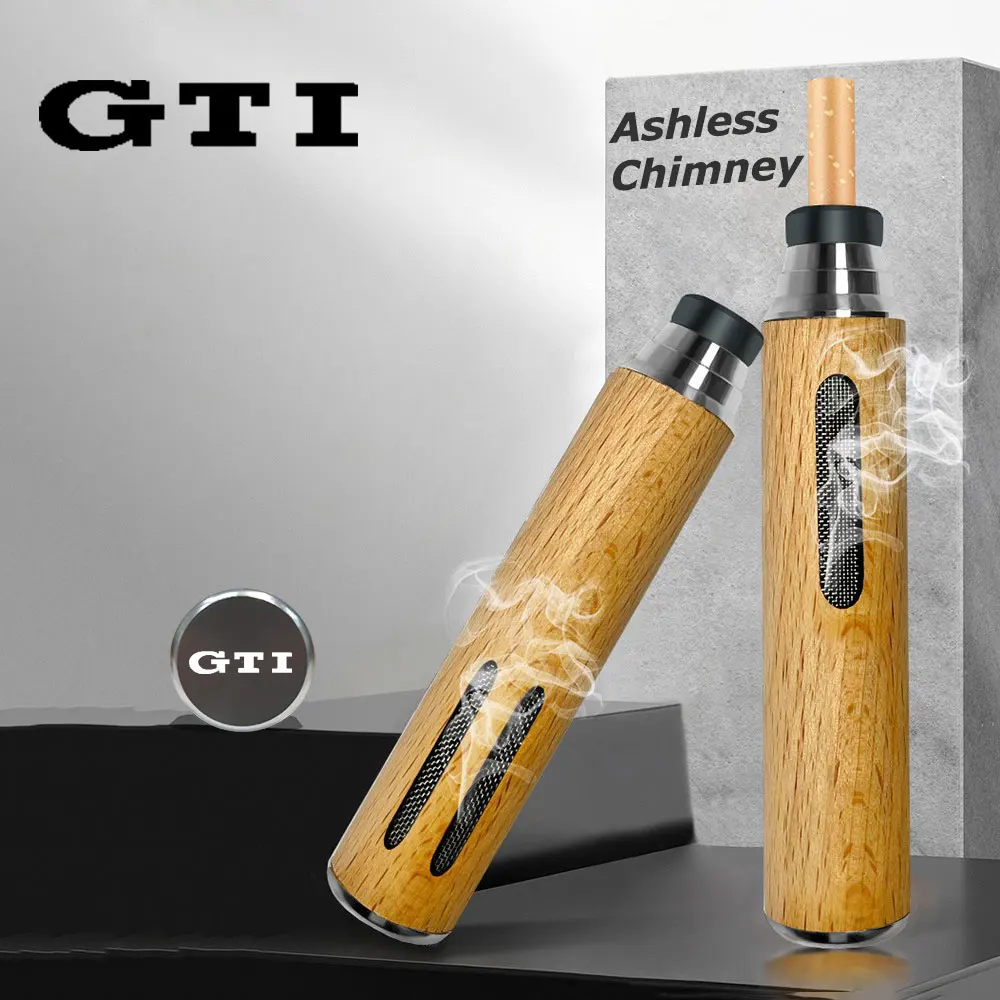 

For Volkswagen VW GTI Golf R400 TCR MK2 MK4 MK5 MK6 MK7 Cigar-style Hand-held Ashtray Anti Soot-flying Walnut Wood Car Ashtray