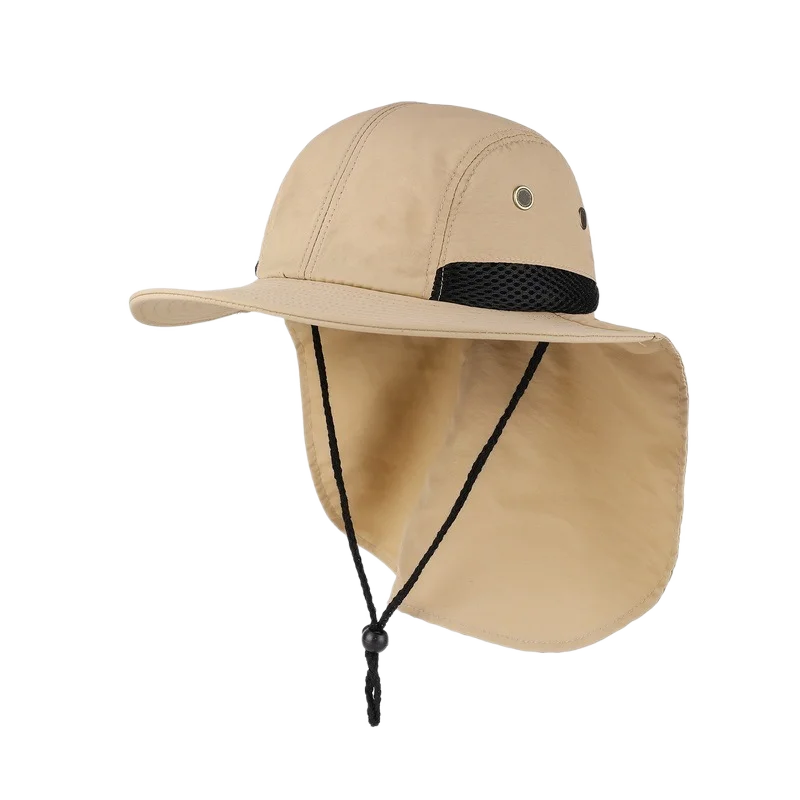 Fishing Hat with Neck Flap and UPF 50+ Sun Protection Brim Bucket Sun Hat Cap for Men and Women