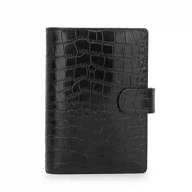 Планировщик Yiwi из натуральной кожи черного цвета