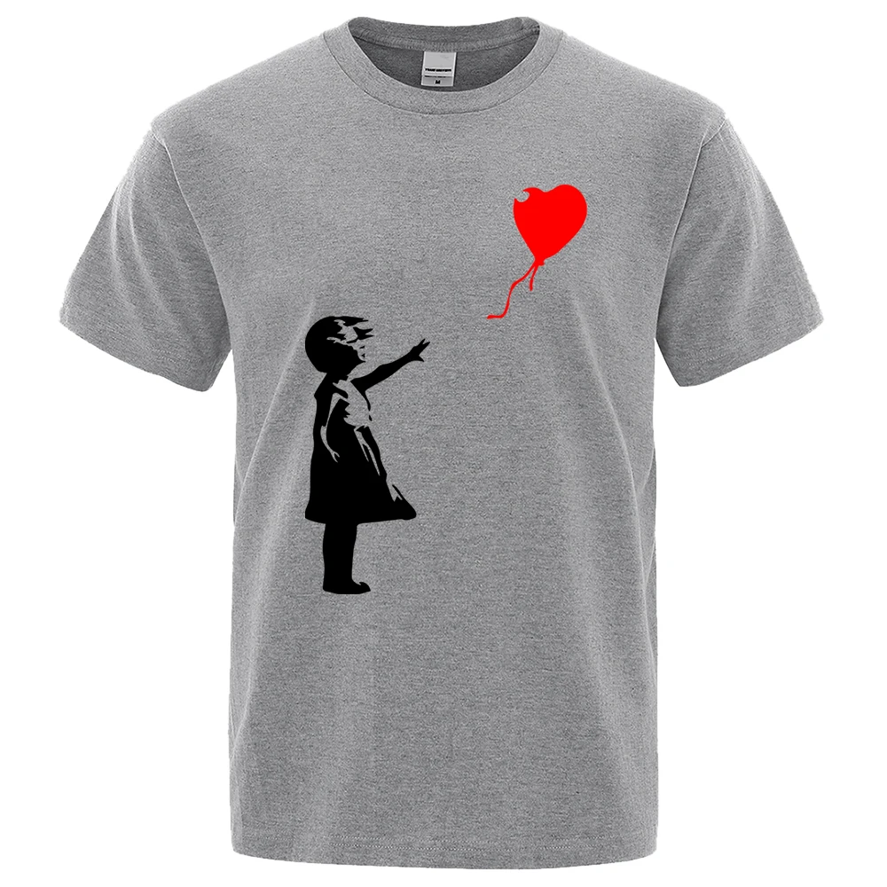 

Мужская футболка с принтом воздушных шаров, Повседневная футболка с коротким рукавом, брендовая уличная одежда, лето 2022