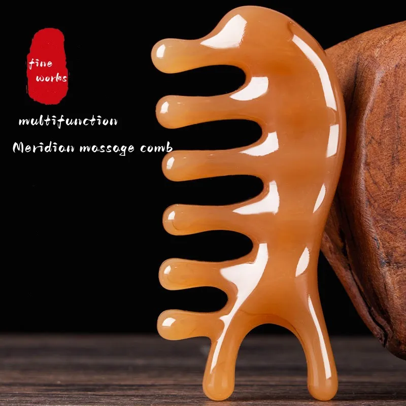 

10PCS Head Massage Comb Meridians Five Teeth Dolphin Massage Comb Hair Skin Five Claw Nose Scraper