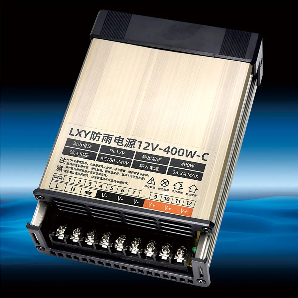 Фото 12В Водонепроницаемый трансформатор PSU DC12V 400W LED Драйвер Переключение наружного источника питания освещения 12В Водонепроницаемый трансформатор PSU DC12V 400W LED Драйвер Переключение наружного источника питания освещения