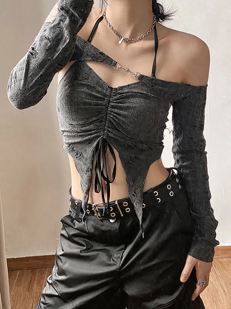 Сексуальный женский комплект из двух предметов топ с воротником-лодочкой и