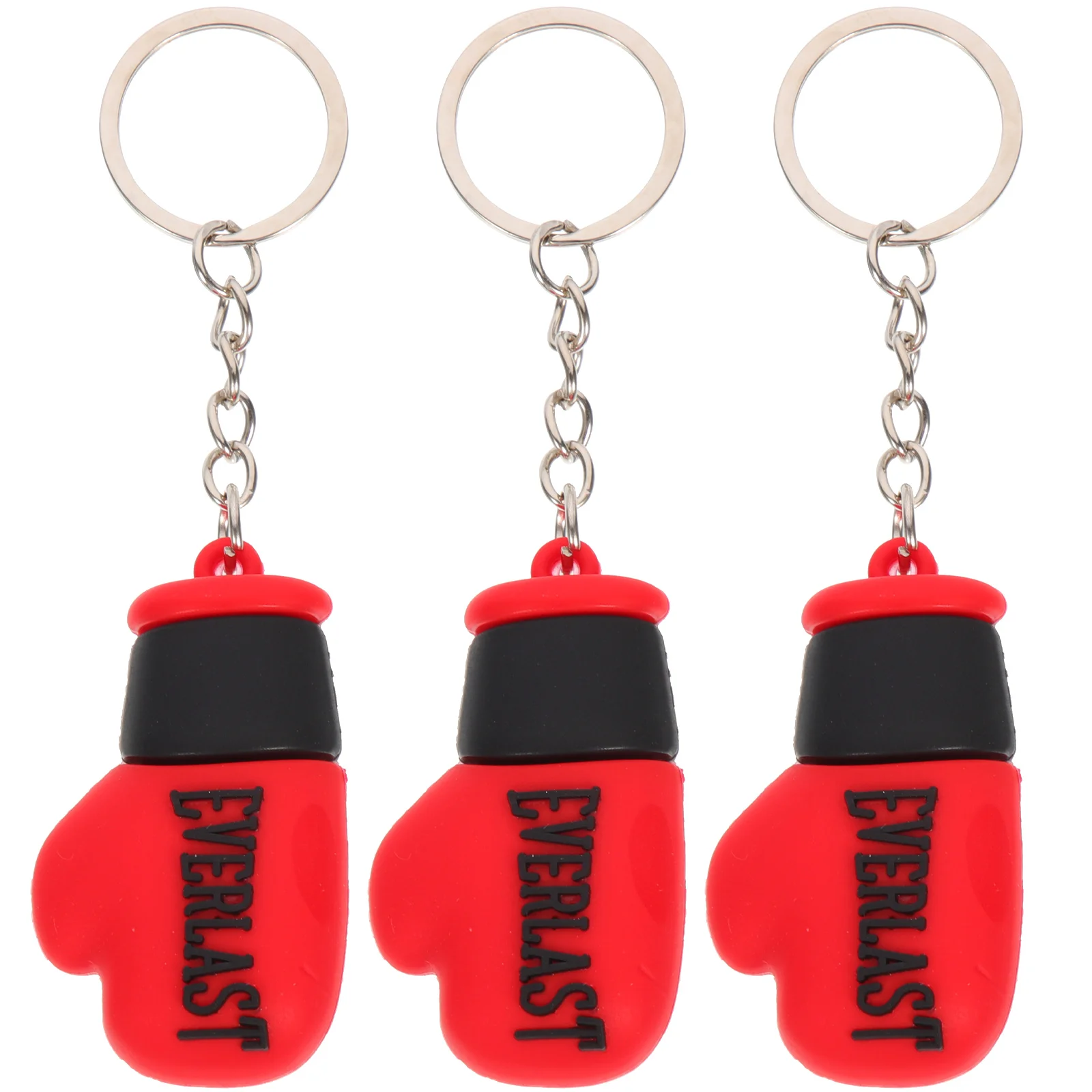 

3 PCS Boxing Gloves Key Chain Keyring Punch Hole Pendant Keychain Hanging Keychains