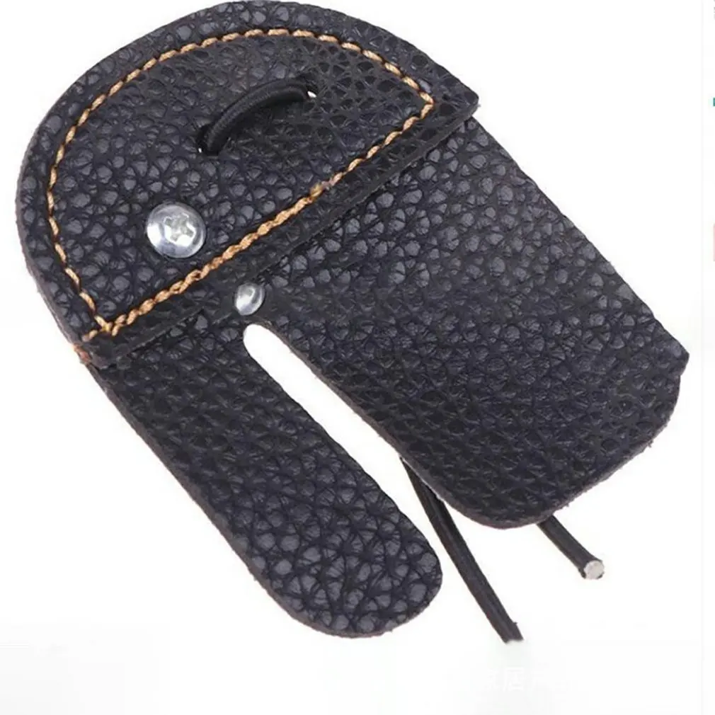 

Hunting Archery Leather Finger Guard Archery Protection Pad Glove For For Recurve/Compound Bow Finger Guard Accessories