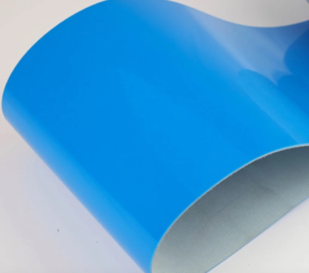 

PU Belt Perimeter: 2000-2400mm W: 50mm T: 0.8-2mm Blue Food Grade PU Conveyor Belt Oil Abrasion Resistant