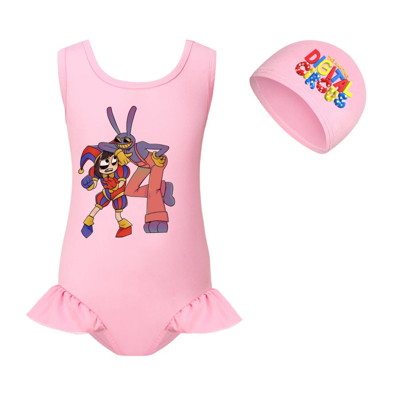 DAYLUFOO Детский купальник с шапочкой из полиэстера и спандекса для девочки