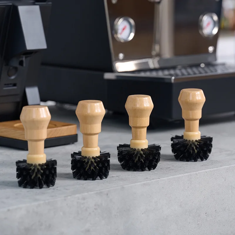

Coffee Tamper Cleaning Brush Espresso Grinder Machine Horse Hair Wood Dusting Cleaners 51/54/58mm Barista Kitchen Tools