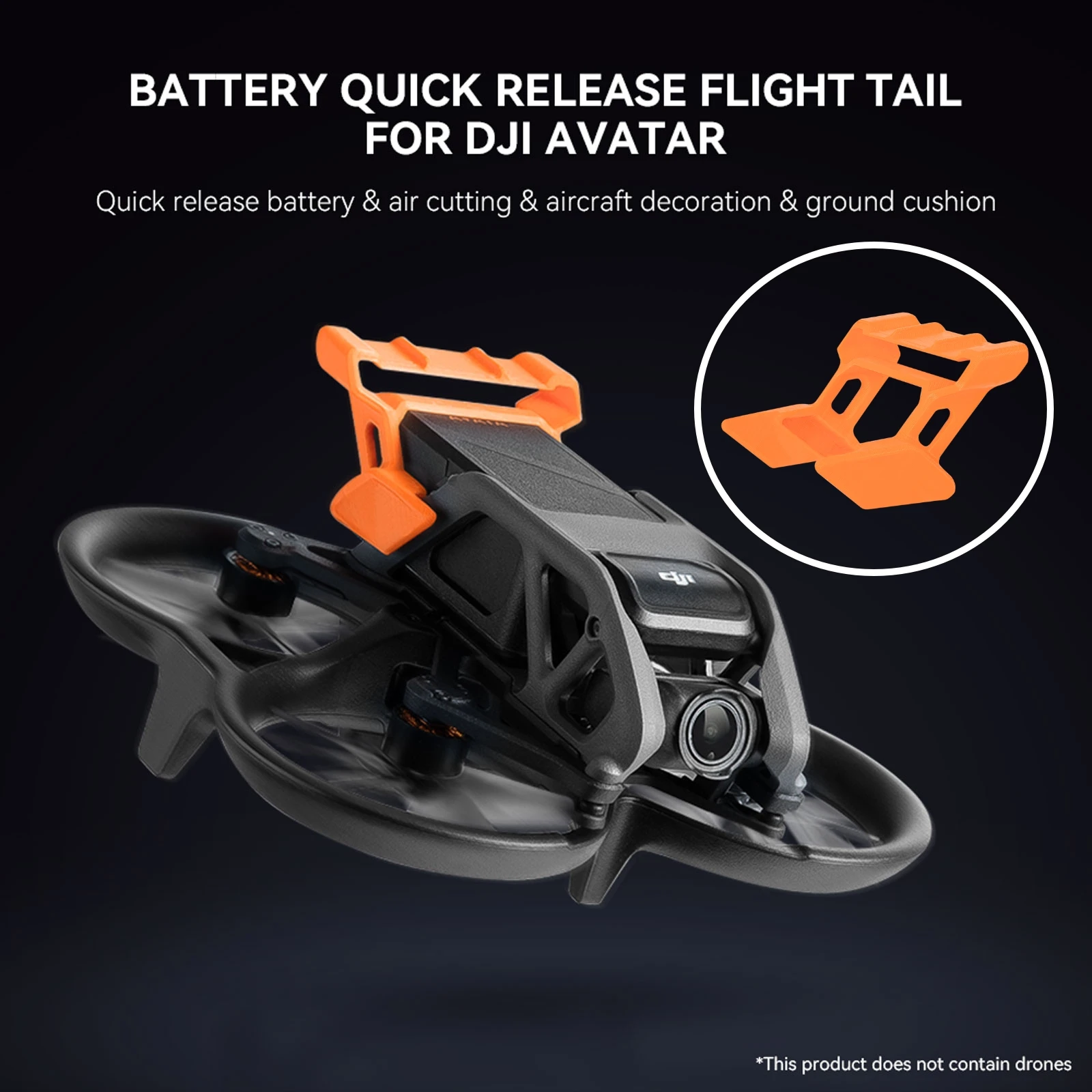 

Flight Tail for DJI Avata Battery Quick Release Tail Battery Base Protective Cover Drag Reduction Device Avata Drone Accessories