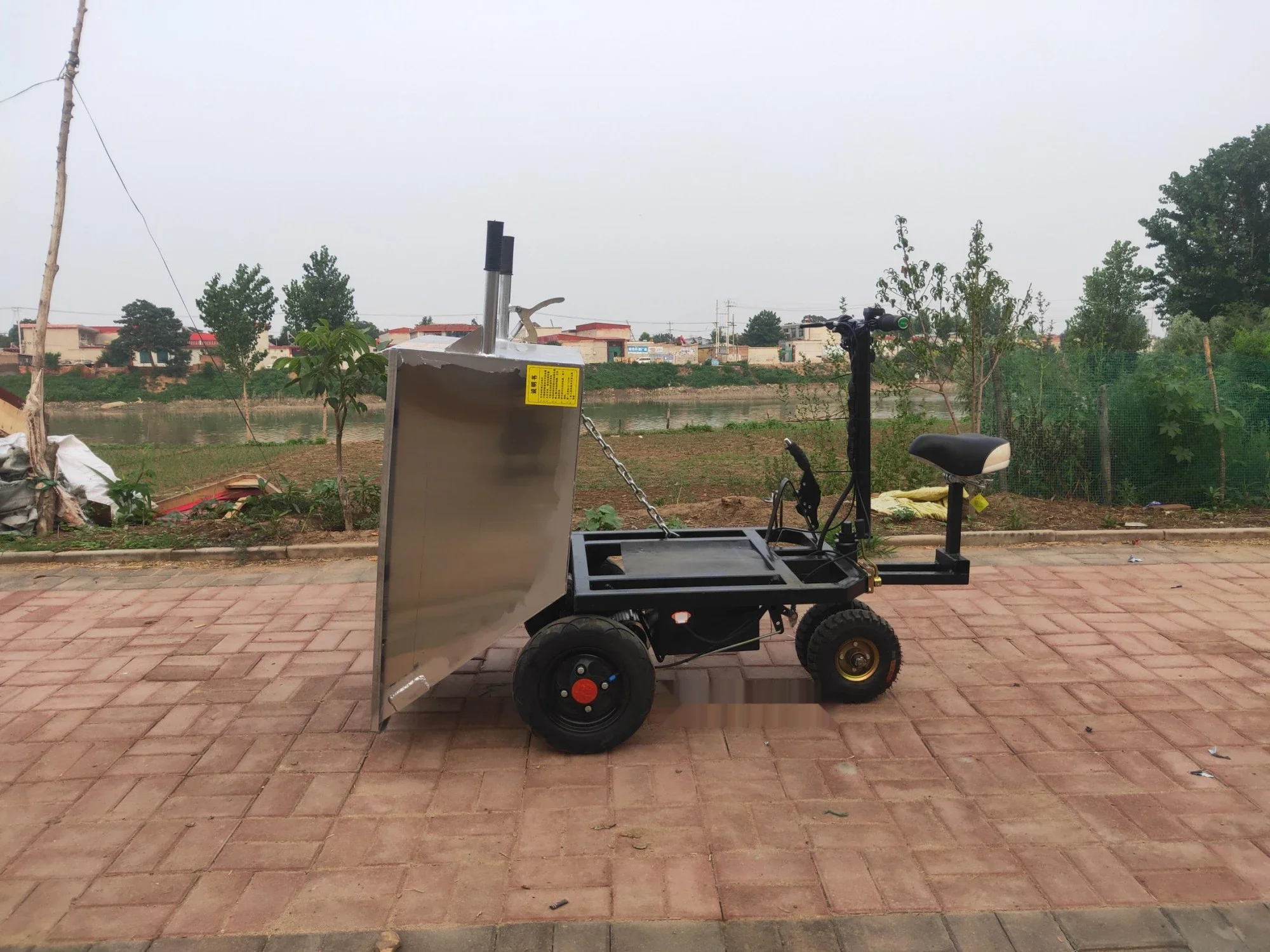 Электрический трехколесный велосипед для разведения из нержавеющей стали