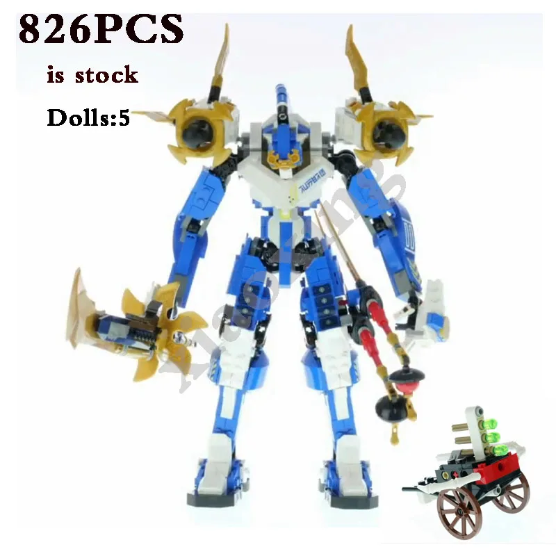 

2023 New 11157 Storm Aircraft Jay's Titan Mech 826pcs Suitable for 71785 Replacement Building Block Toys DIY Kids Birthday Gift