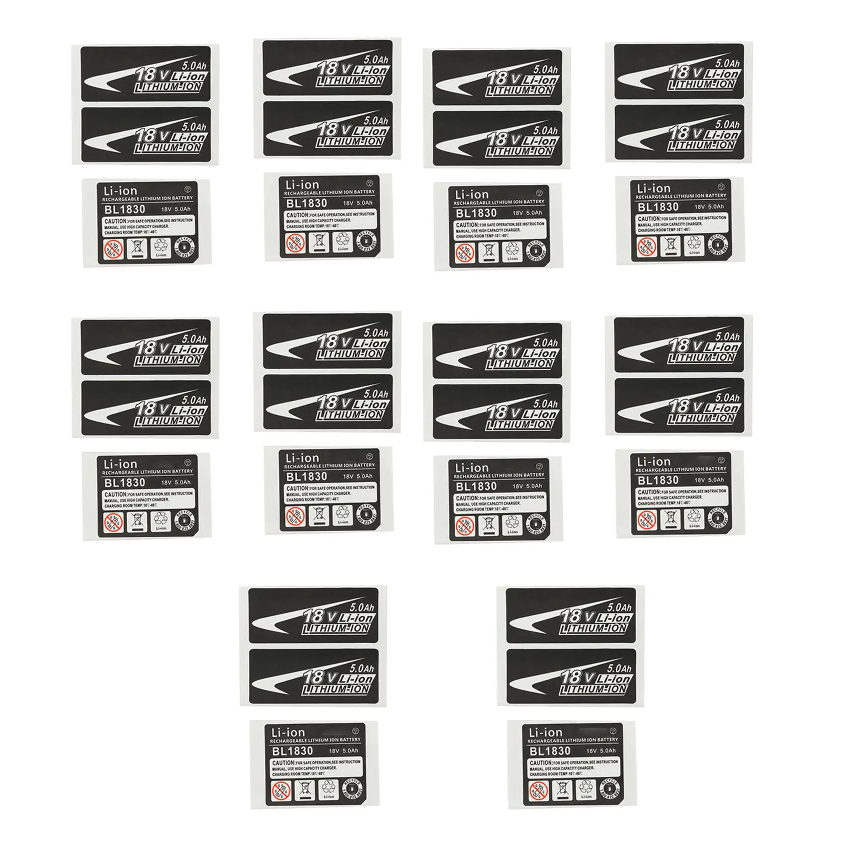 

10 комплектов этикеток BL1830 Литий-ионная батарея 18 в 5.0ah наклейка этикетка подходит для Makita 18V батарея логотип