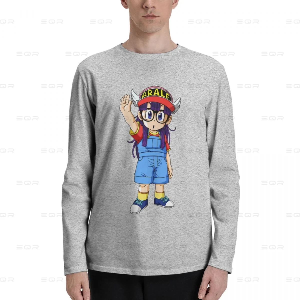 Мужская хлопковая футболка Arale Norimaki с длинными рукавами и принтом Digital Direct Spray