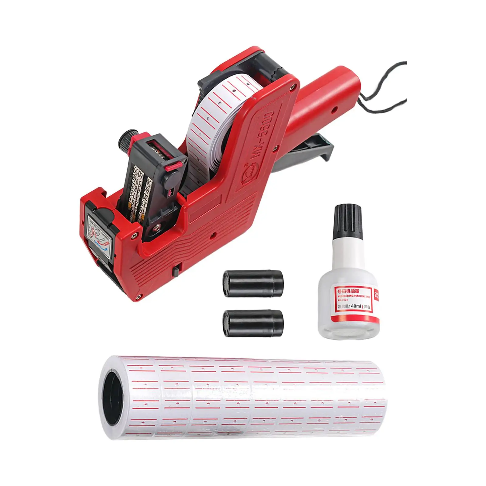 Price Pricing Tag Labeller with Sticker Labels Market Handheld Clothing Tags Shop Durable 8 digits Label Tag Marker Machine