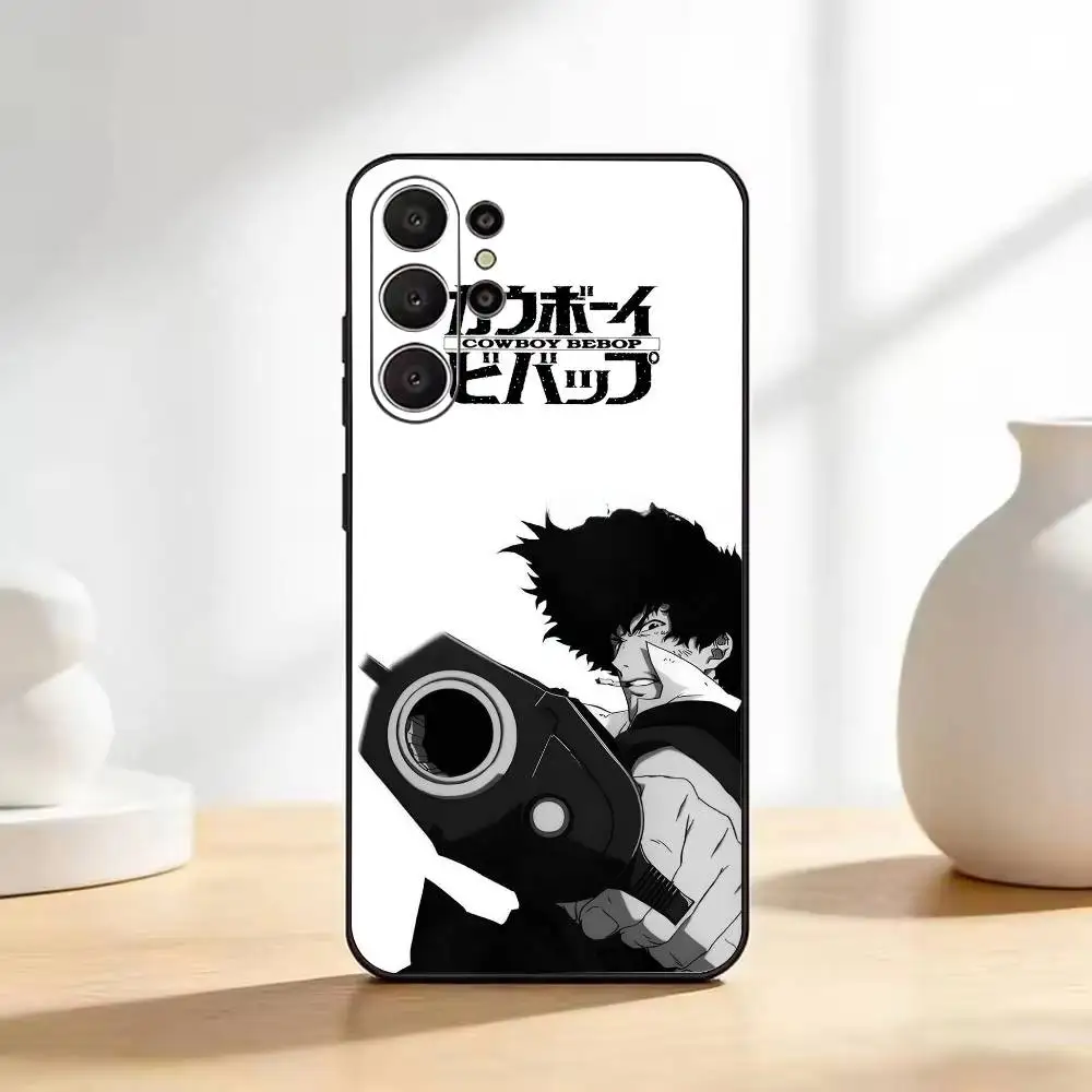 Фото Аниме-чехол для телефона C-Cowboy Bebop для Samsung S26, S25, S24, S23, S22, черный мягкий защитный чехол. №2