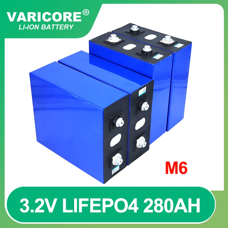 

3.2V 280Ah lifepo4 batteries DIY 12V 24v 280AH Rechargeable battery pack for Electric car RV Solar Energy M6 Nut TAX FREE