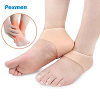 pexmen 2pcs gel heel cups plantar fasciitis inserts heel pads cushion for heel pain heal dry cracked heels achilles tendinitis