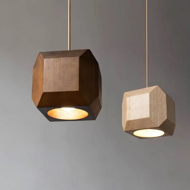 Новый подвесной светильник для ресторана из цельного дерева в китайском стиле