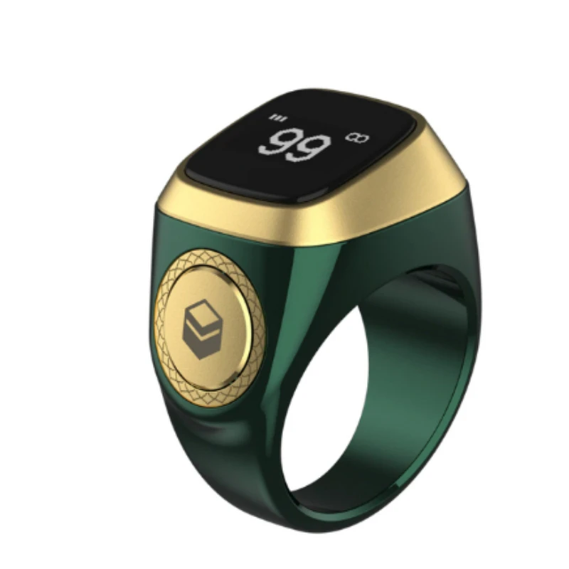 

Iqibla Smart Tasbih Tally Counter for Muslims Zikr Ring Digital Tasbeeh 5 Prayer Time Vibration Reminder Waterproof
