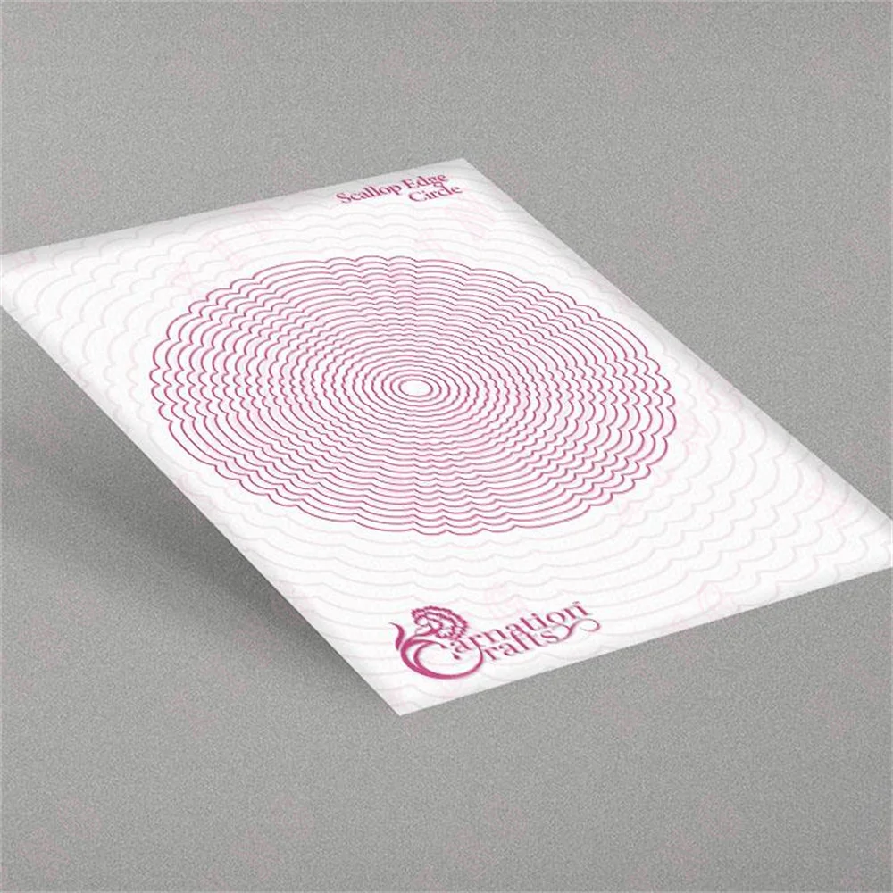 

New Arrival Metal Cutting Dies Scrapbook Diary Decoration Craft Mold Scallop Edge Circle Die Set Diy Handmade Embossing Template