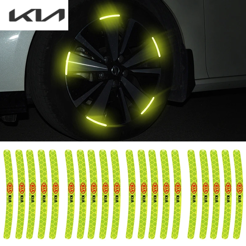20 шт. подходящие автомобильные наклейки на колеса декоративные светоотражающие
