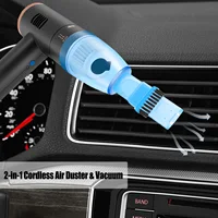 Cordless Air Duster & Vacuum 2-in-1 Cordless Dust Vacuum Cleaner Portable Air Can Duster 70000 RMP Electric Blower Computer