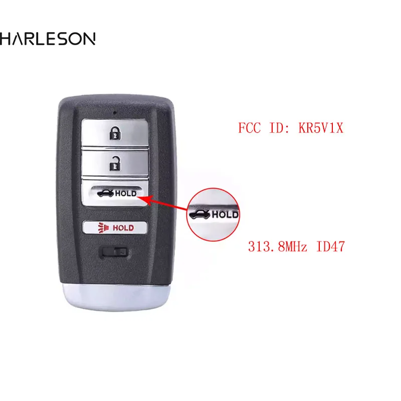 FCC ID: KR5V1X, A2C32522800 дистанционный смарт ключ-брелок 313,8 МГц ID47 чип для Acura ILX RLX TLX 2015 2016 2017 2018 2019