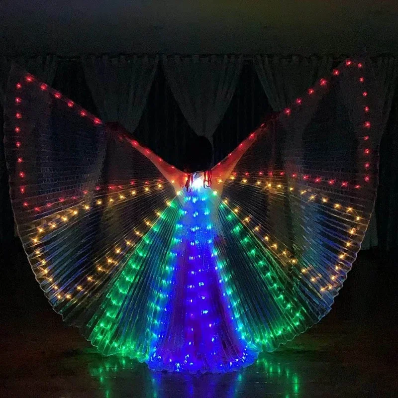 

New Woman Belly Dance Wings Isis Wings LED Dancer 360 Degree Stage Performance Butterfly Party Wings Carnival Costumes Shows