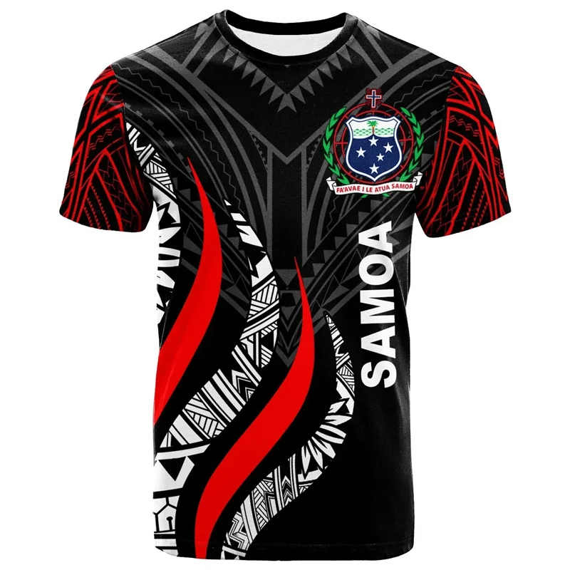 Флаг Самоа карты Графические футболки Самоанская Национальная эмблема футболка