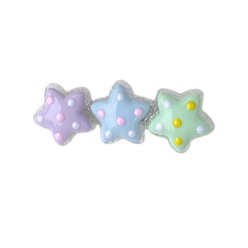 

Colorful Star Shape Hairpins Hot Girls Jelly Feeling Star Hair Clip Y2k Style Barrettes Cute Star Hair Clip for Teens HXBA