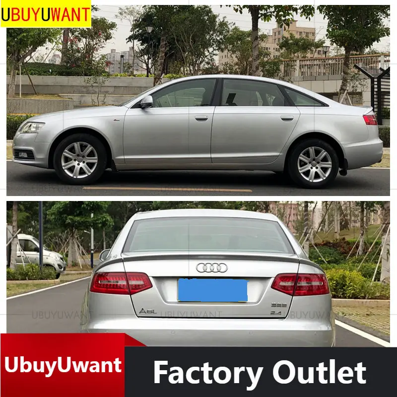 

Rear Spoiler 3Pcs/Set PU Material Primer Color Car Tail Wing Decoration Trunk Spoiler For 2007 2008 2009 2010 2011 Audi C6 A6