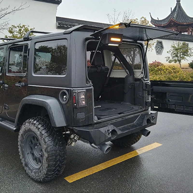 LED Освещение багажного отделения заднего стекла для Jeep Wrangler JK 2007-2017 Багаж Белый+Янтарный включен.