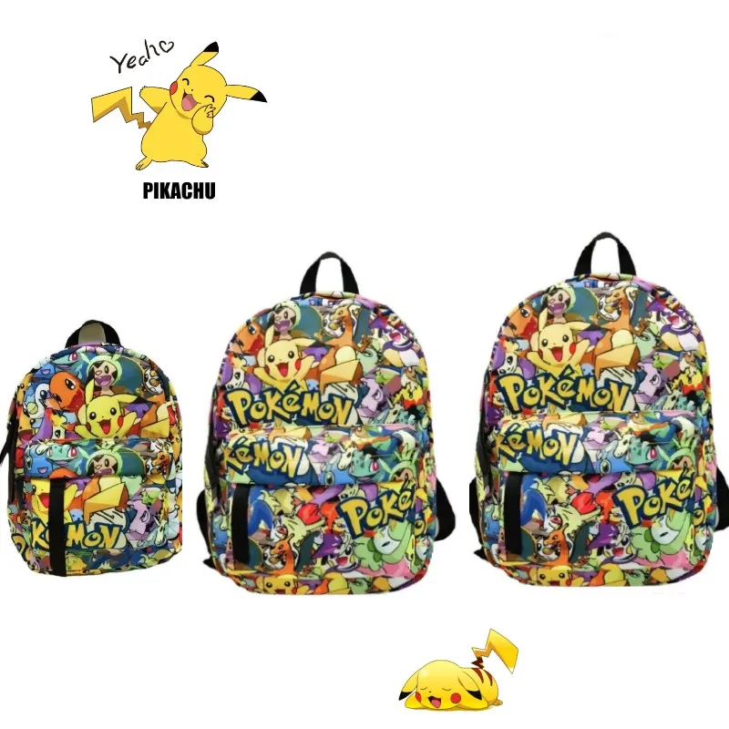 

Рюкзак с мультипликационным изображением покемона Пикачу, дорожная сумка для хранения в стиле каваи аниме и граффити, легкий школьный портфель для студентов, Детская сумка для игрушек, подарок