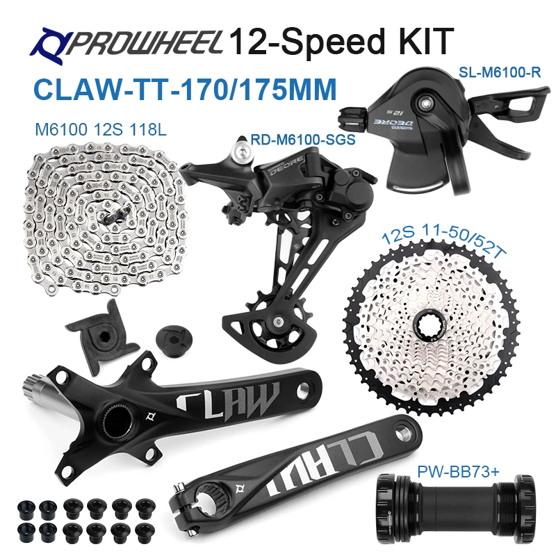 

Задний переключатель передач SHIMANO 12 S pro wheel, деталь для горного велосипеда, 12 S M6100SGS, кассета 12 S 11- 52/50T 10-50/52T MS