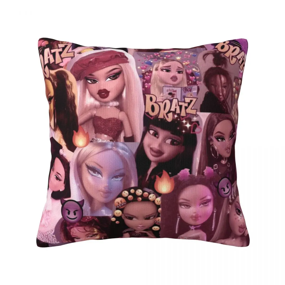 

Bratz Pillow Case makeup angel style feminsim fashion Luxury Polyester Pillowcase Hugging Zipper Summer Cover