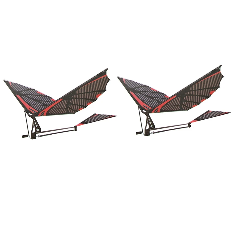 

2X Carbon Fiber Model Aircraft Assembly Flapping Wing Aircraft DIY Model Aircraft Pterosaur Rubber Band Bionic Aircraft