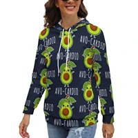 avocado hoodie polyester food womens hoodies graphic streetwear pullover hoodie long
