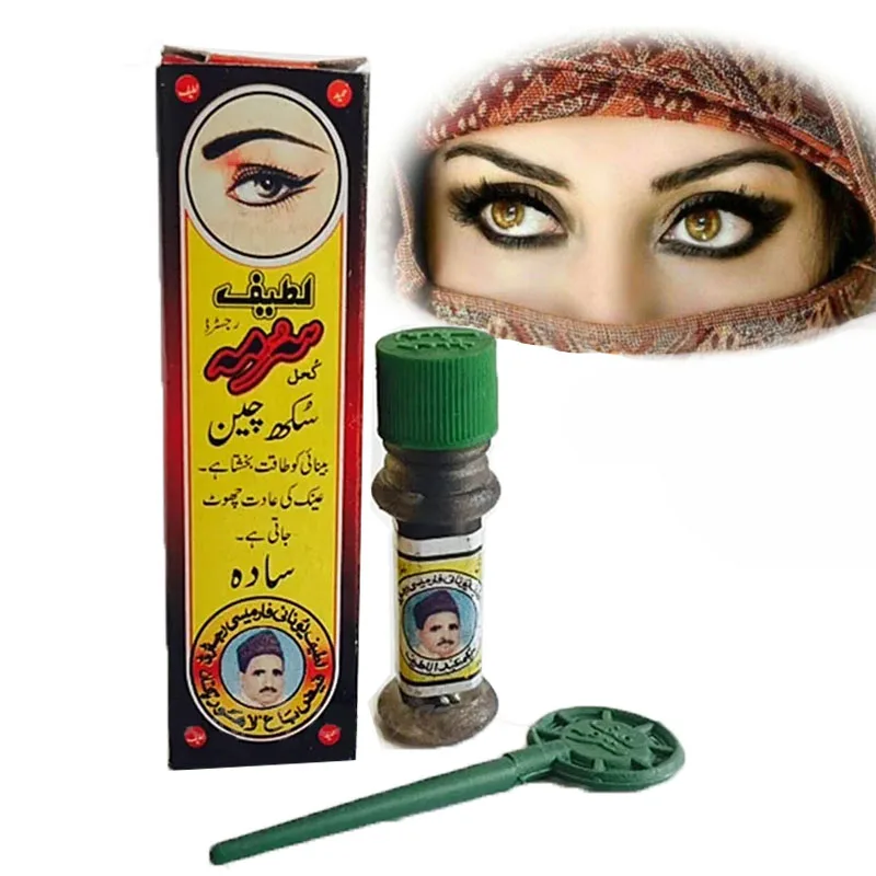 Kajal Black Kohl Подводка для глаз Пудра Натуральный инструмент макияжа Lateef Surma Special Sukh