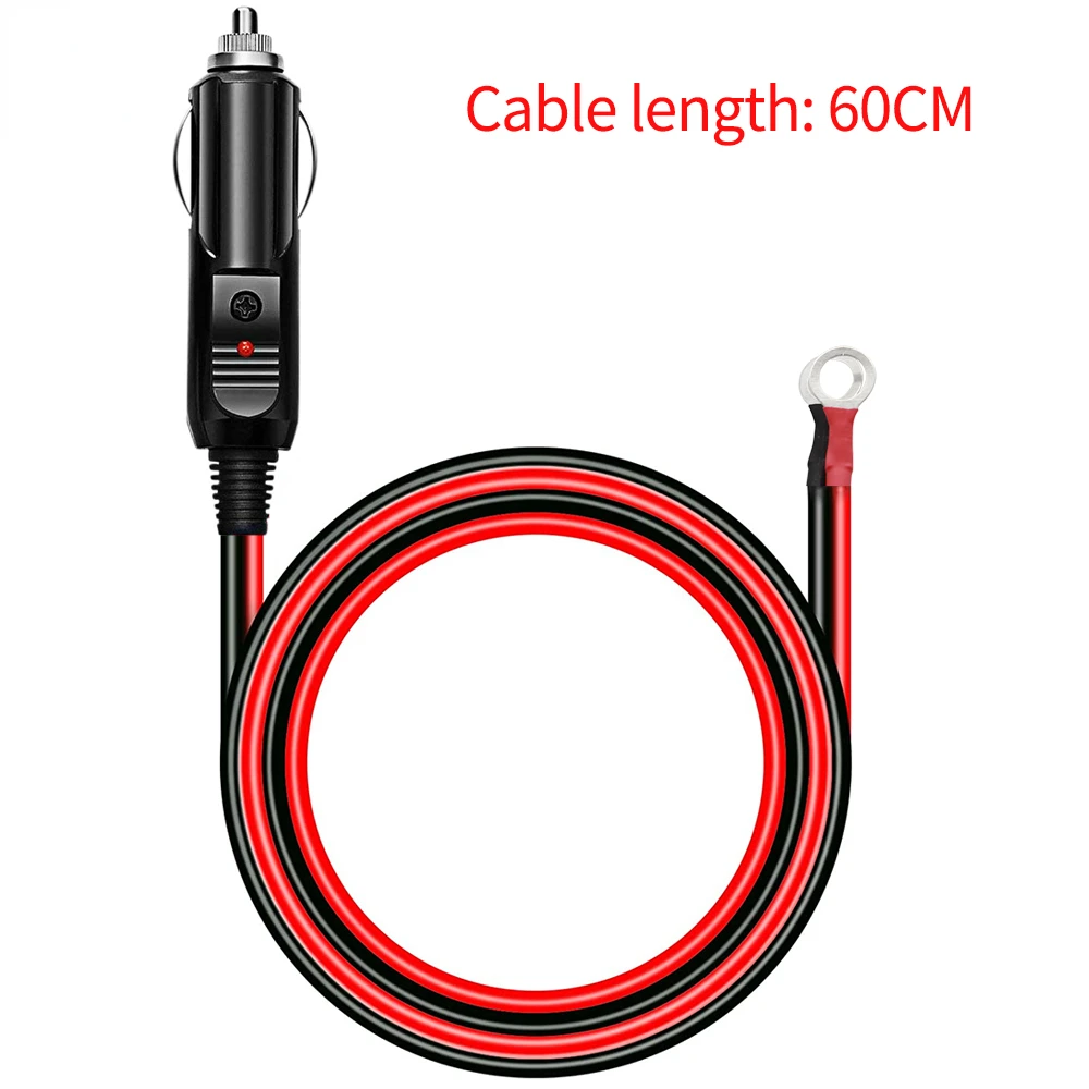 

12V / 24V Car Extension Cable for Cigarette Lighter Dustproof Waterproof Car Battery Terminal Alligator Clip Socket Adapter
