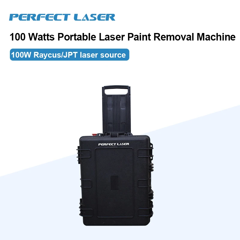 Портативный аппарат для лазерной очистки на колесиках 100 Вт Raycus MOPA JPT волоконного