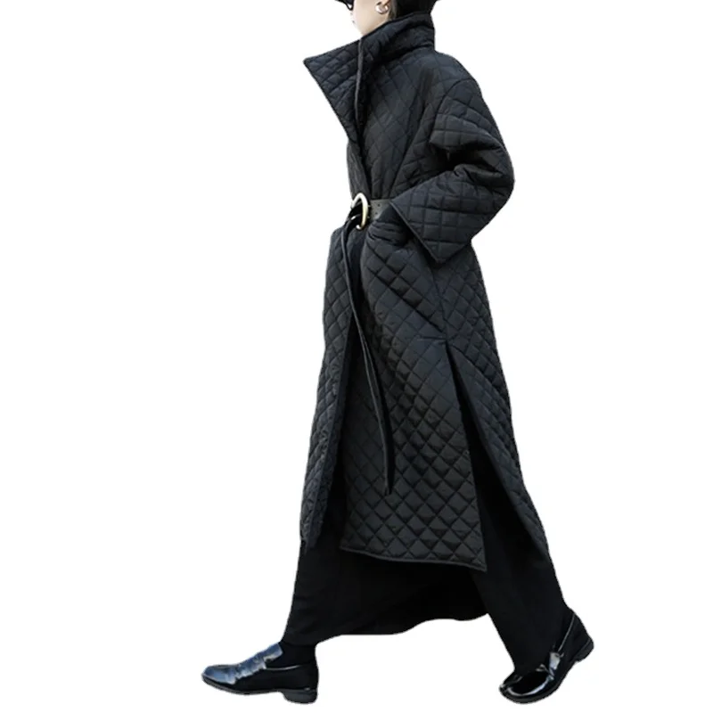 2021 Oversize X-Long Cotton-padded Coat Long Sleeve Loose Fit Women Parka Fashion Tide New Spring Autumn Winter Warm Parkas