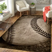 baseball printed carpet square anti skid area floor mat 3d rug non slip mat dining room living room soft bedroom carpet 02