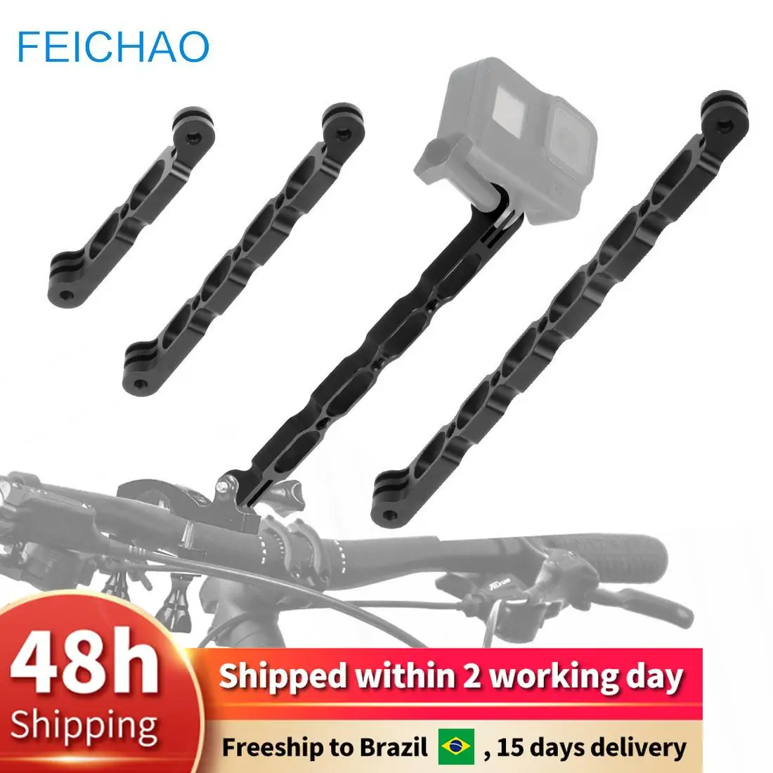 Алюминиевый удлинитель для селфи шлема кронштейн с отверстием 1/4 - Цена: 380.07