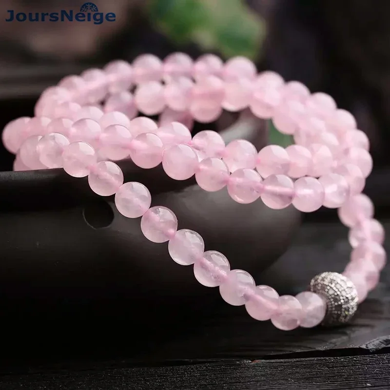 

Wholesale Pink Natural Crystal Bracelets Beads with micro-inlaid transport ball hand string for Women Crystal Bracelet Jewelry