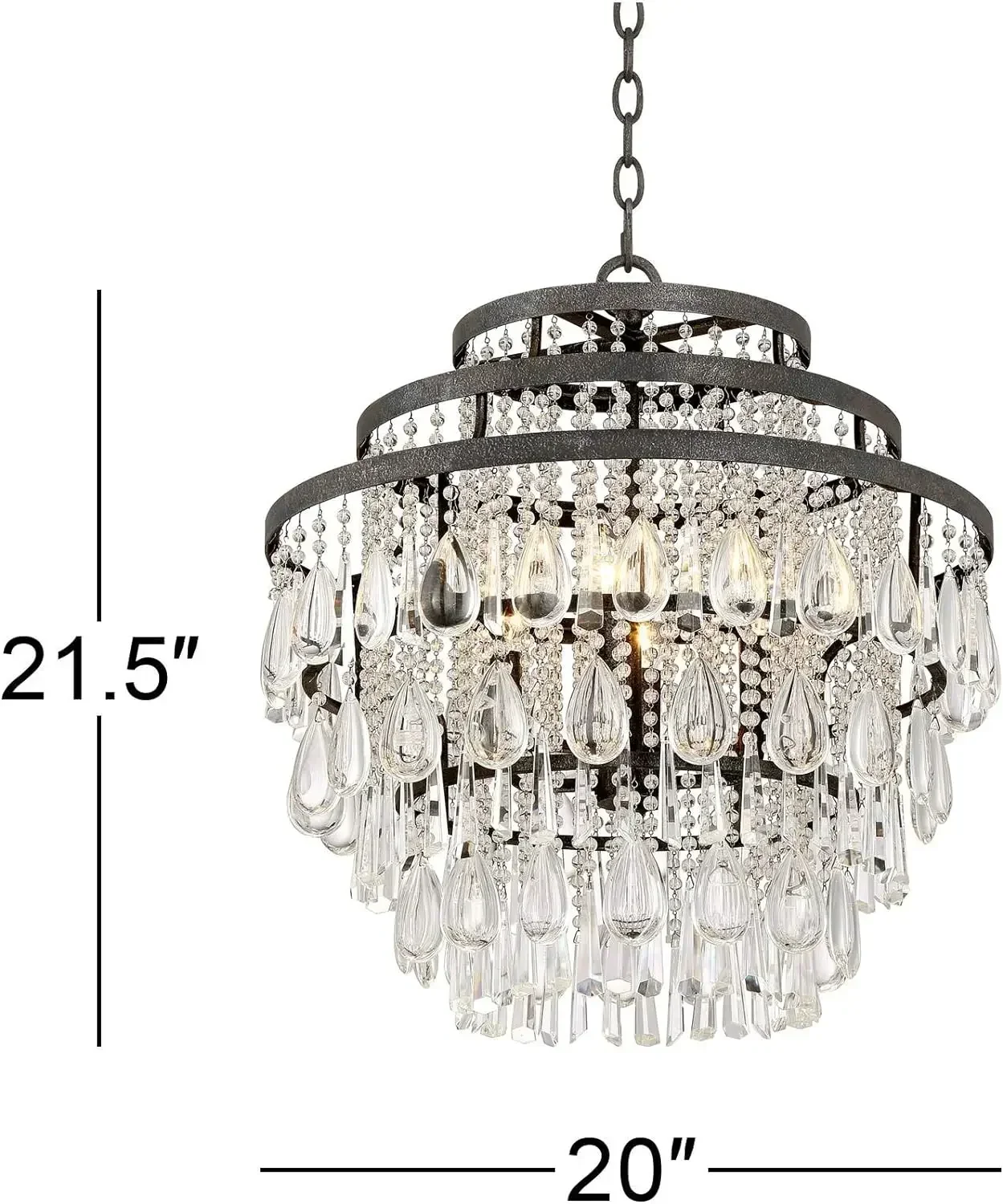 GHJUYIOL YECTSKIVienna Полный спектр Beloit Подвесная люстра из ржавчины и бронзы Ширина 20