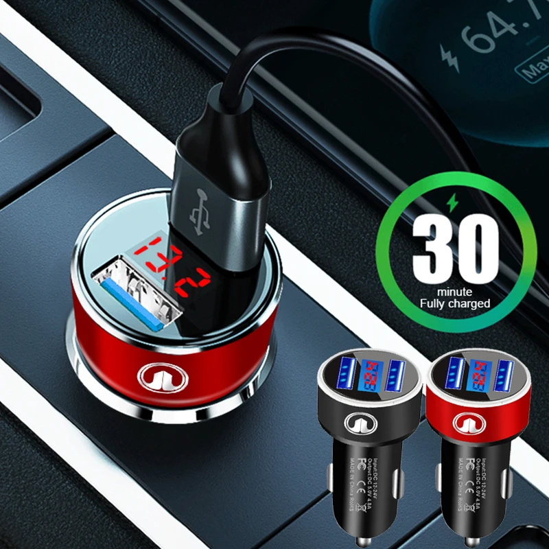 

Car Charger For Smart Phone Dual USB Adapter Mobile Phone Lighter Quick Charge Fast Charging for Great Wall Hover H5 H3 Safe M4