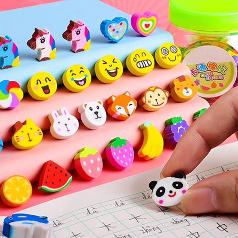 

50 шт./100 шт. ластик новинка милые фрукты кухня форма резинка ластик для студентов Обучающие канцелярские принадлежности для ребенка креатив...