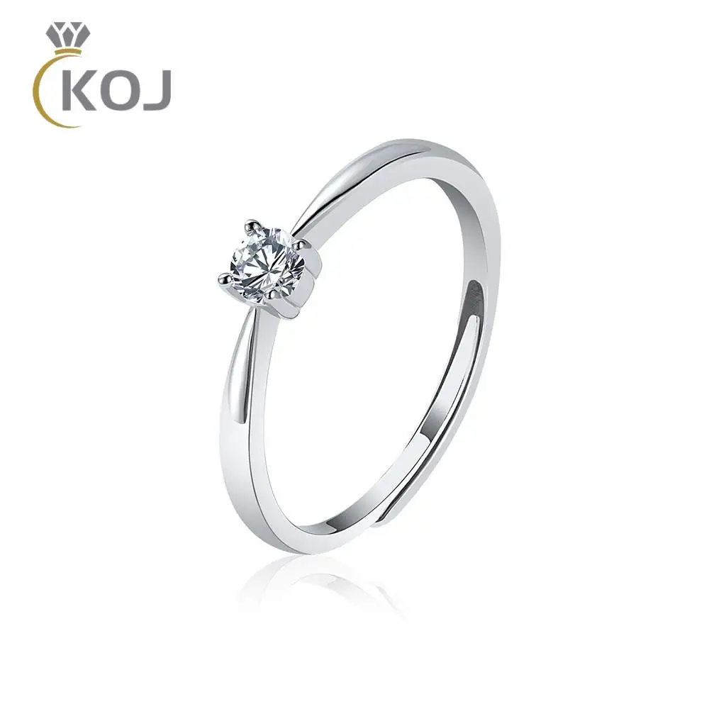 

KOJ карат муассанит кольцо 925 пробы Серебряное классическое универсальное ювелирное изделие позолоченное 18k женское кольцо для помолвки